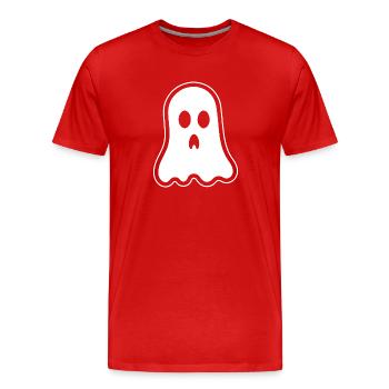 Geist Geister Geisterstunde Halloween - Männer Premium Bio T-Shirt - Rot - Vorne - Damien (186cm)