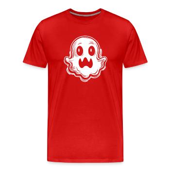 Geist Geister Geisterstunde Halloween - Männer Premium Bio T-Shirt - Rot - Vorne - Damien (186cm)