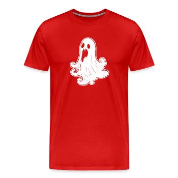 Geist Geister Geisterstunde Halloween - Männer Premium Bio T-Shirt - Rot - Vorne - Damien (186cm)