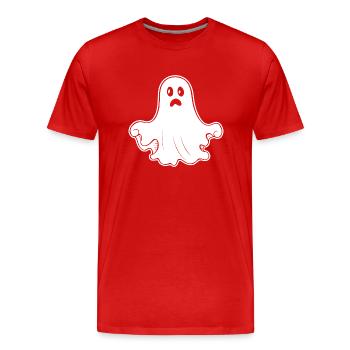 Geist Geister Geisterstunde Halloween - Männer Premium Bio T-Shirt - Rot - Vorne - Damien (186cm)
