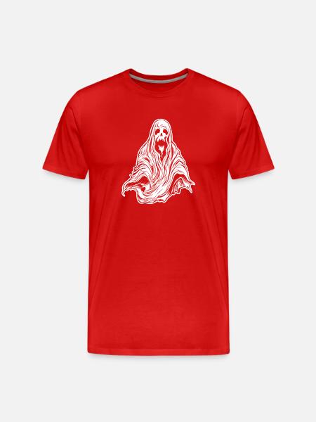 Ghost Ghosts Witching Hour Halloween - Men's Premium Organic T-Shirt - red