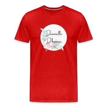 Demoiselle d'honneur - T-shirt bio Premium Homme - rouge - Devant - Damien (186cm)