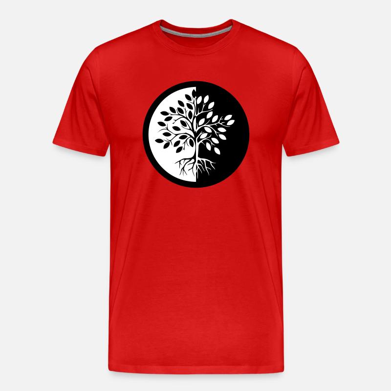 BAUM DES LEBENS - Männer Premium Bio T-Shirt - Rot