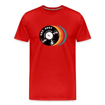 Vintage 2001 - Men's Premium Organic T-Shirt - red - Front - Damien (186cm)