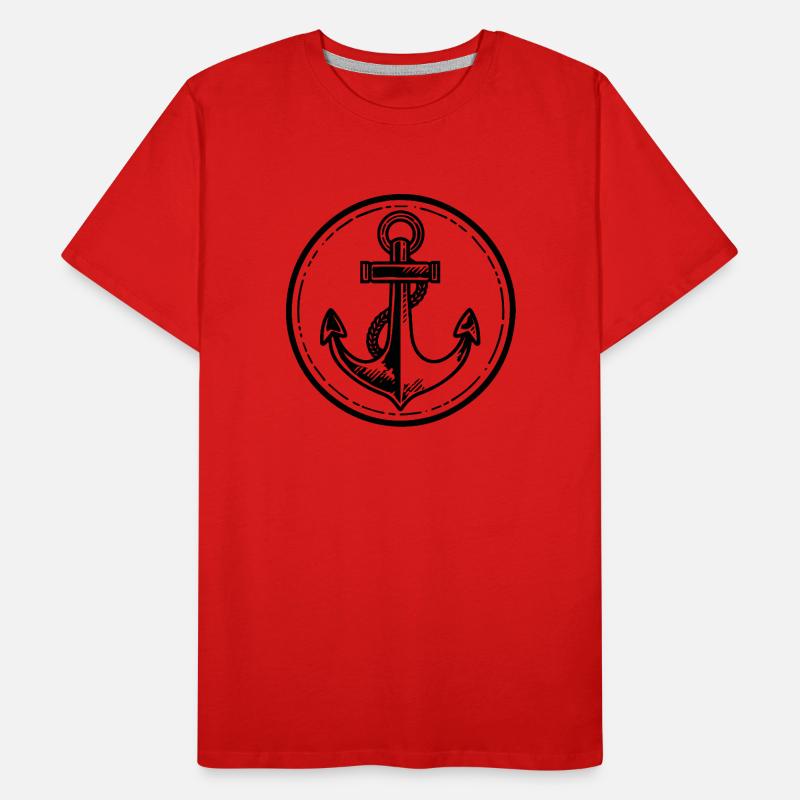 Anker Boot Schiff Nautik Männer Premium Bio T-Shirt
