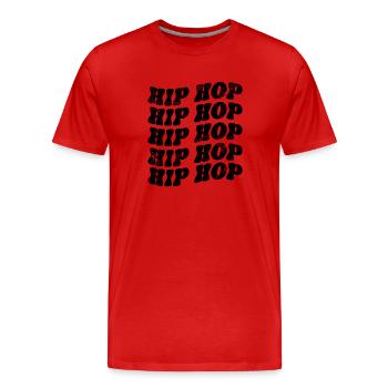 Hip Hop Rap - T-shirt bio Premium Homme - rouge - Devant - Damien (186cm)