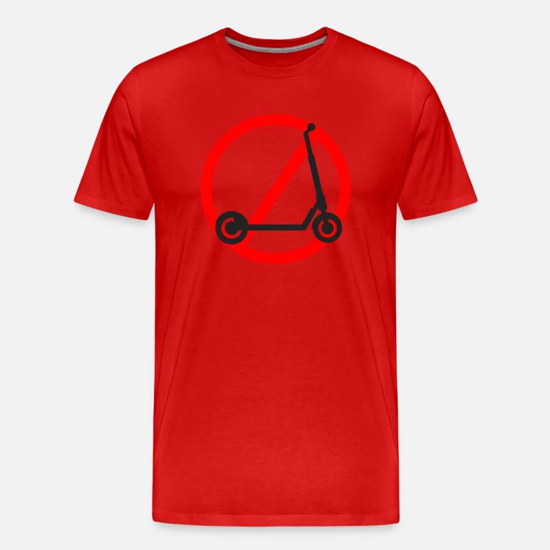 E-Scooter Roller - Männer Premium Bio T-Shirt - Rot