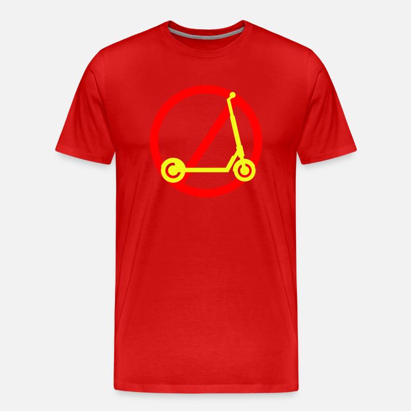 E-Scooter Roller - Männer Premium Bio T-Shirt - Rot