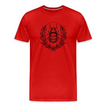 Insectes, bestioles, arthropodes - T-shirt bio Premium Homme - rouge - Devant - Damien (186cm)