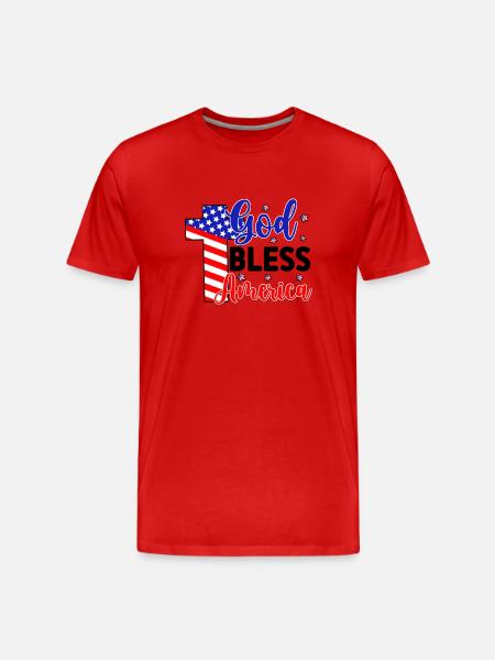 God bless America - Men's Premium Organic T-Shirt - red