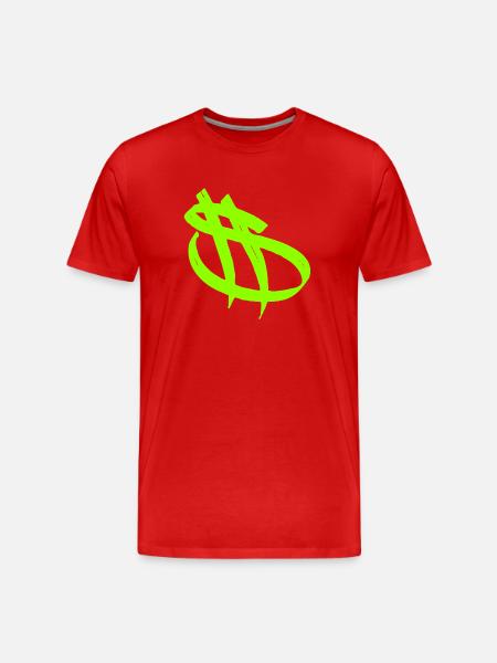 Dollarzeichen - Männer Premium Bio T-Shirt - Rot