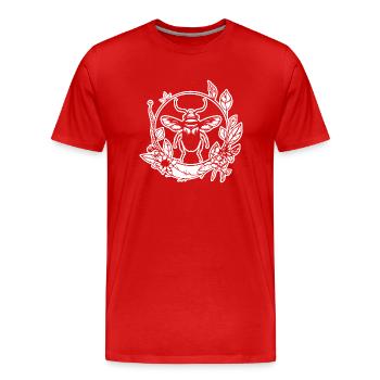 Insectes, bestioles, arthropodes - T-shirt bio Premium Homme - rouge - Devant - Damien (186cm)
