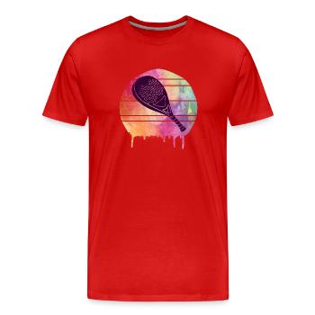 Pádel Vintage - Men's Premium Organic T-Shirt - red - Front - Damien (186cm)
