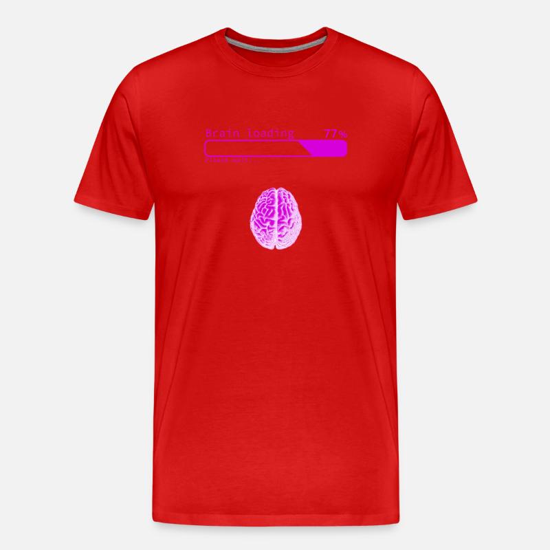 Brain Loading - Men's Premium Organic T-Shirt - red
