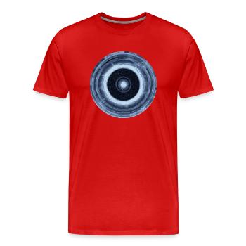 Leere - Männer Premium Bio T-Shirt - Rot - Vorne - Damien (186cm)