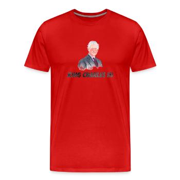 Karl 3. - Karl III. - König Karl 3. - Männer Premium Bio T-Shirt - Rot - Vorne - Damien (186cm)