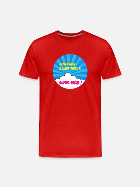 Supermama, Superheldin. Beste Mama. Comicbuch. - Männer Premium Bio T-Shirt - Rot