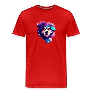 Alaskan Malamute - Männer Premium Bio T-Shirt - Rot - Vorne - Damien (186cm)