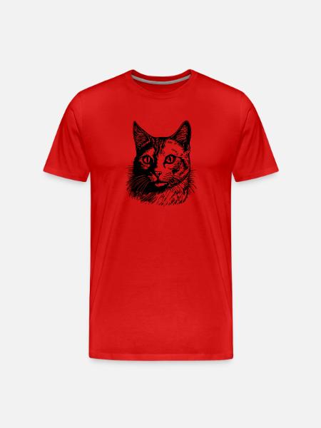 Chat chaton chaton dame - T-shirt bio Premium Homme - rouge