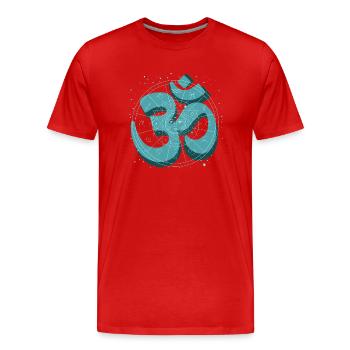 om zeichen sternzeichen symbol spirit - Männer Premium Bio T-Shirt - Rot - Vorne - Damien (186cm)