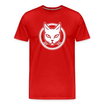 Cat Cat Kitten Cat Lady - Men's Premium Organic T-Shirt - red - Front - Damien (186cm)