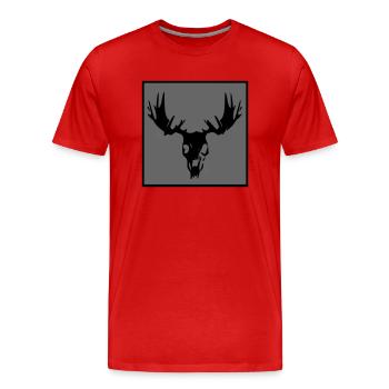 Moose sake - Men's Premium Organic T-Shirt - red - Front - Damien (186cm)