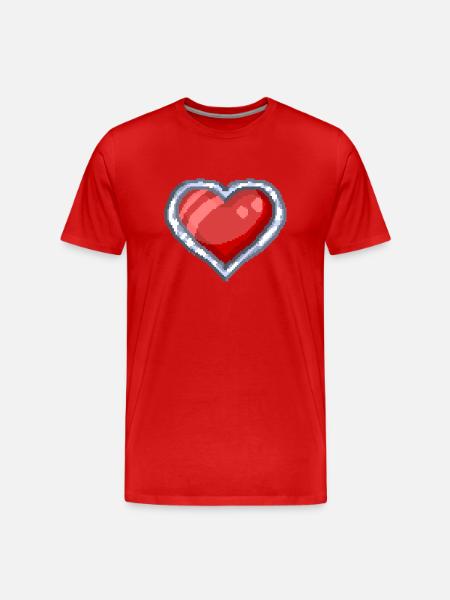 Pillowg1rl Emote Herz - Männer Premium Bio T-Shirt - Rot