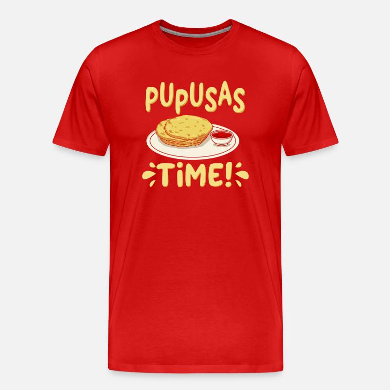 Pupusas Zeit - Männer Premium Bio T-Shirt - Rot