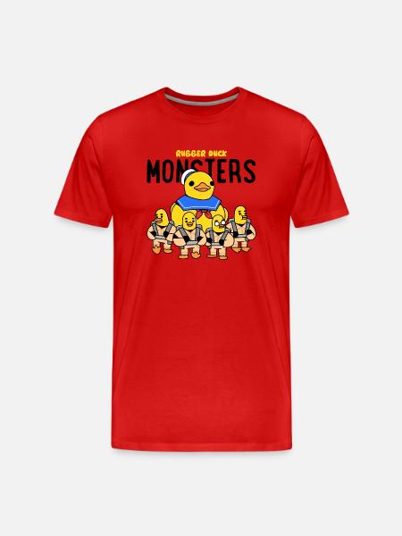 Rubber Duck Monsters b - T-shirt bio Premium Homme - rouge