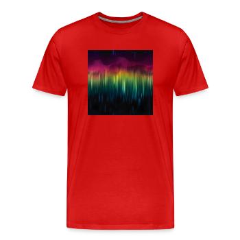 Aurora Symphony: Northern Lights Collection - Men's Premium Organic T-Shirt - red - Front - Damien (186cm)
