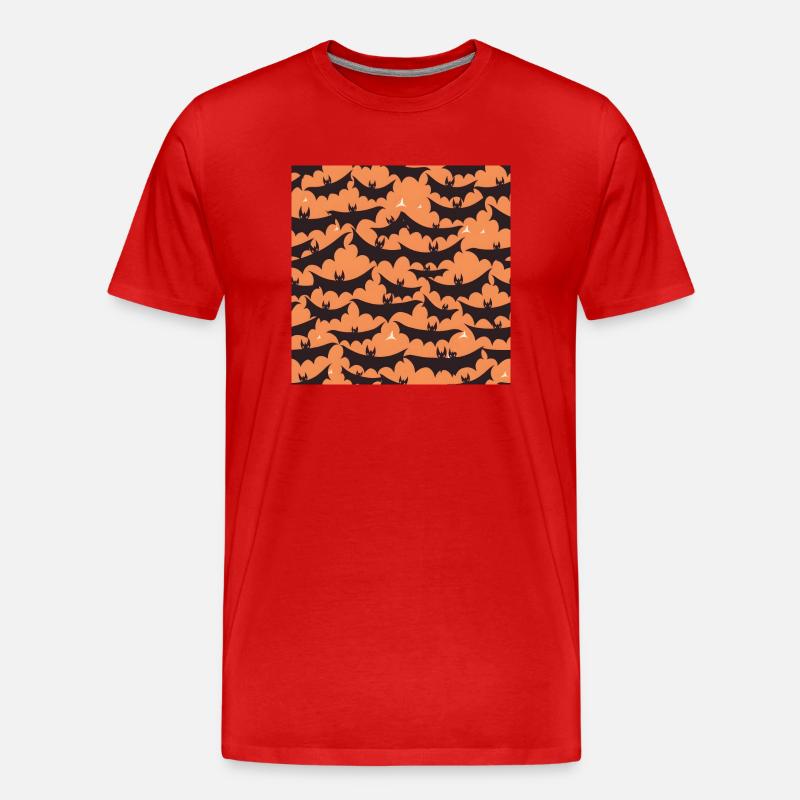 Whimsical Wings: Comic Bats Collection - T-shirt bio Premium Homme - rouge