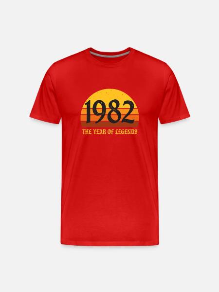 Millésime 1982 - T-shirt bio Premium Homme - rouge