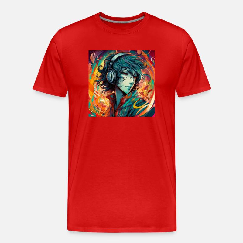 Musik Boy 4 - Männer Premium Bio T-Shirt - Rot