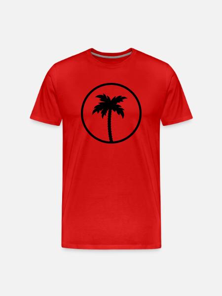 palme - Männer Premium Bio T-Shirt - Rot