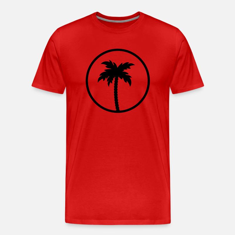palme - Männer Premium Bio T-Shirt - Rot