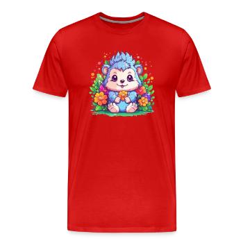 Spikes & Sweetness - Männer Premium Bio T-Shirt - Rot - Vorne - Damien (186cm)