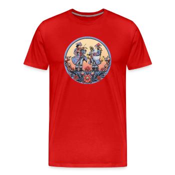 Folklore sorabe – Musique et coutumes - T-shirt bio Premium Homme - rouge - Devant - Damien (186cm)