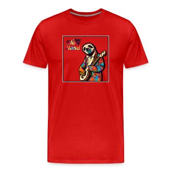 Mister Slow Hand - T-shirt bio Premium Homme - rouge - Devant - Damien (186cm)