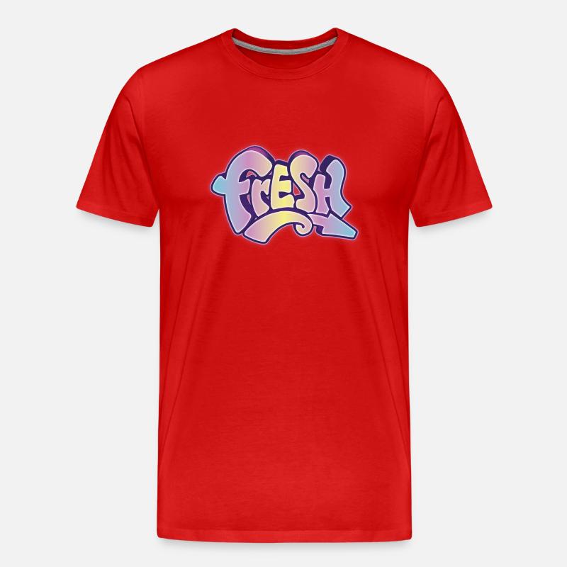 Fresh Graffiti - Männer Premium Bio T-Shirt - Rot
