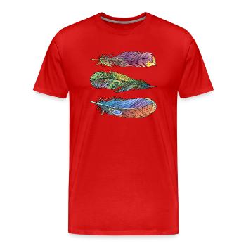 Stylo - T-shirt bio Premium Homme - rouge - Devant - Damien (186cm)