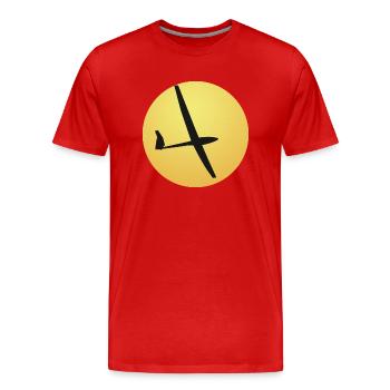 Segelflugzeug - Männer Premium Bio T-Shirt - Rot - Vorne - Damien (186cm)