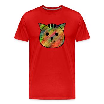 Der kleine Kater Otto - Männer Premium Bio T-Shirt - Rot - Vorne - Damien (186cm)