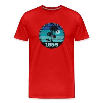 Millésime 1996 - T-shirt bio Premium Homme - rouge - Devant - Damien (186cm)