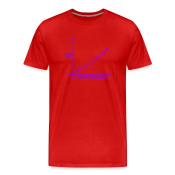 Fuck Around et découvrez le tableau de diagramme - T-shirt bio Premium Homme - rouge - Devant - Damien (186cm)