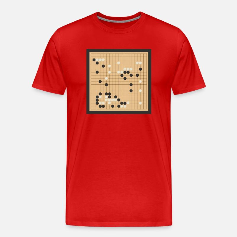 boardgame chess backgammon game night - Männer Premium Bio T-Shirt - Rot