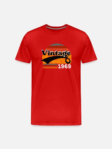 Jahrgang 1969 - Männer Premium Bio T-Shirt - Rot