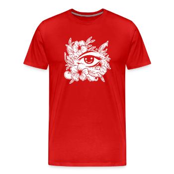 Ophtalmologiste Eye Eyes - T-shirt bio Premium Homme - rouge - Devant - Damien (186cm)