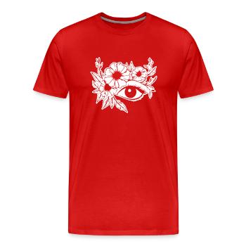 Eye Eyes Ophthalmologist - Men's Premium Organic T-Shirt - red - Front - Damien (186cm)