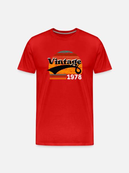 Jahrgang 1978 - Männer Premium Bio T-Shirt - Rot
