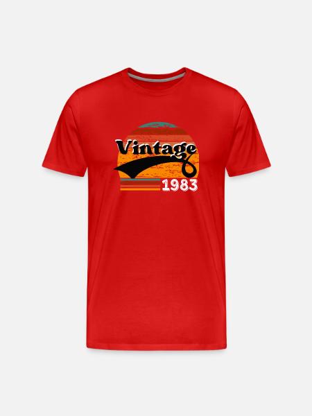 Jahrgang 1983 - Männer Premium Bio T-Shirt - Rot